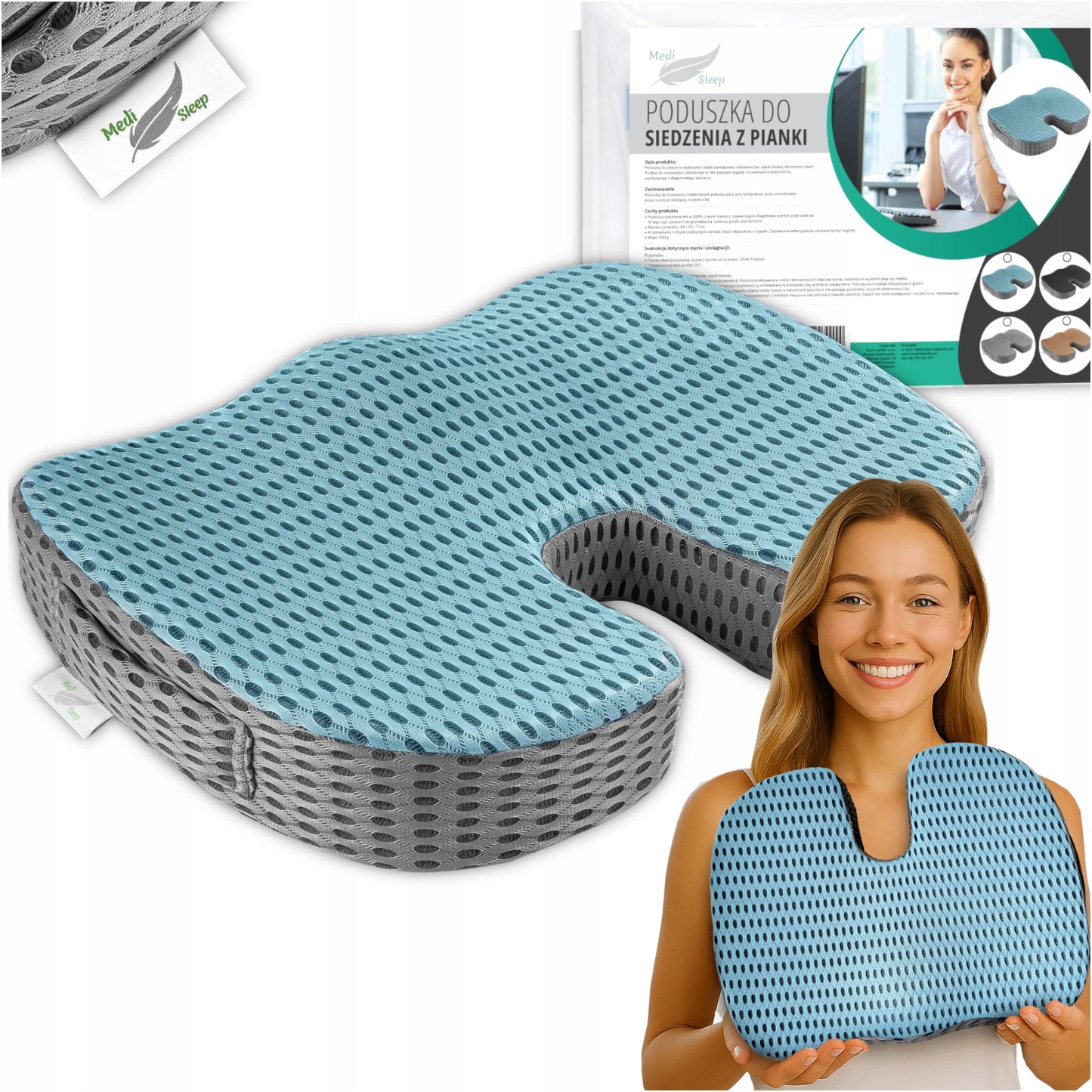 Ortopedinė juosmens pagalvėlė automobiliui, ant kėdės, fotelio