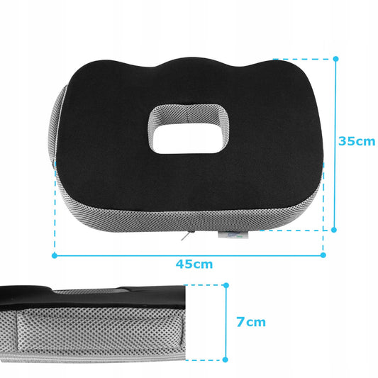 Ortopedinė pagalvėlė automobiliui, kėdei, sėdėjimui su „memory“ putomis