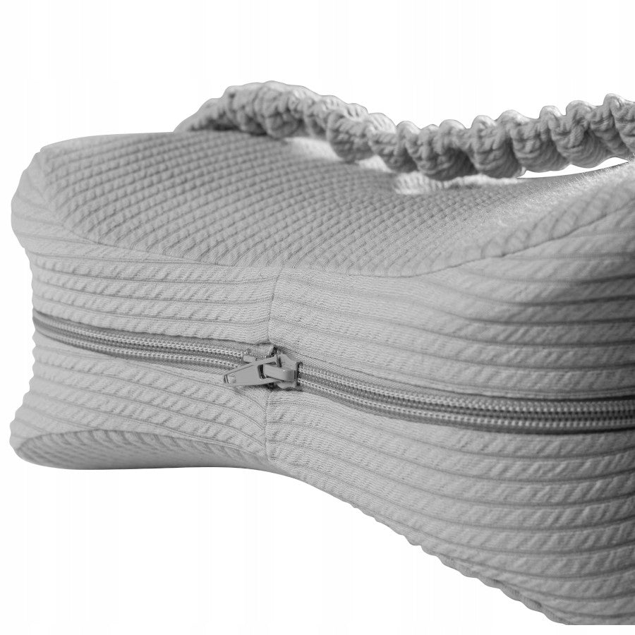 Ortopedinė miego pagalvė memory, pleištas po kojomis tarp kelių, pilka