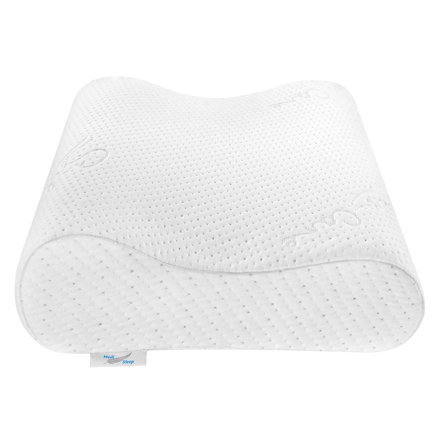 Ortopedinė pagalvė šoniniam miegui, profiliuota, reikliems, su memory putomis