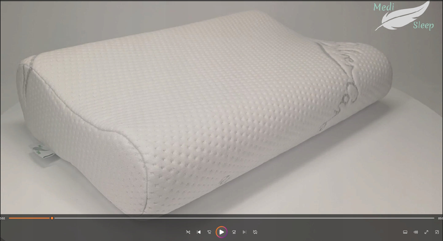 Ortopedinė pagalvė šoniniam miegui, profiliuota, reikliems, su memory putomis