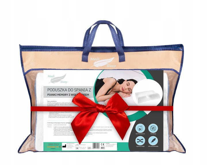 Ortopedinė profiliuota pagalvė miegui su įdubimu,