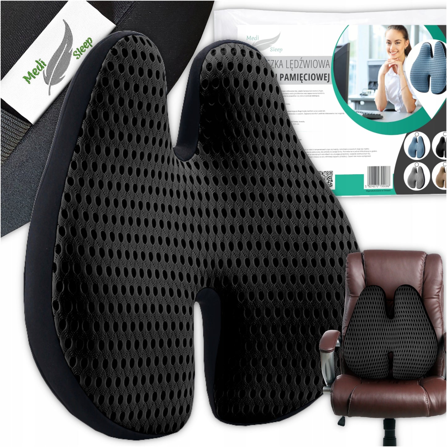 Ortopedinė juosmens pagalvė automobiliui, biurui, ant kėdės Medi Sleep