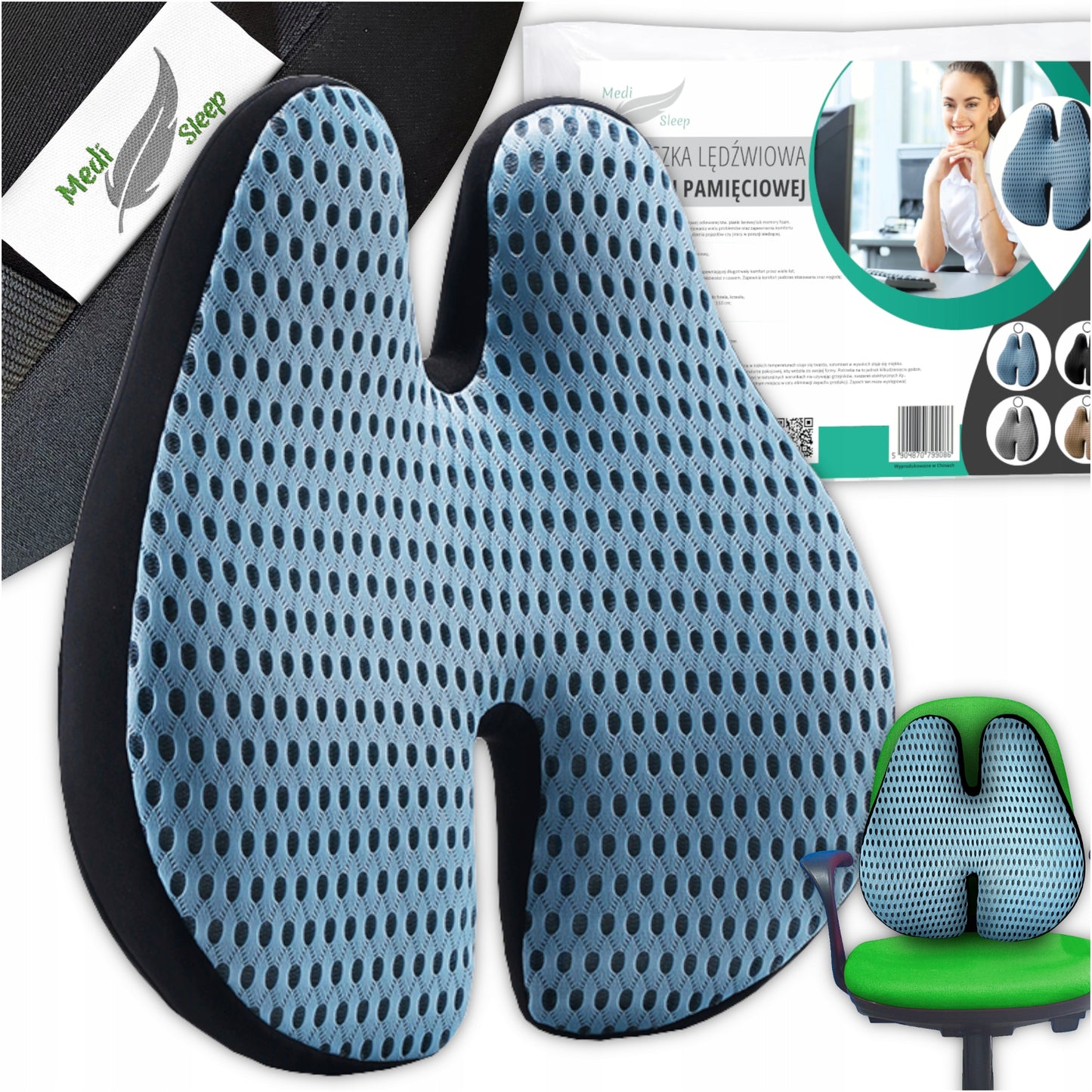 Ortopedinė juosmens pagalvė automobiliui, biurui, ant kėdės Medi Sleep