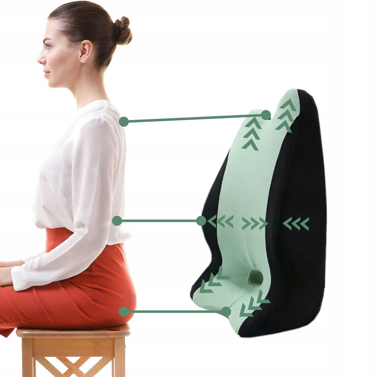 Ortopedinė juosmens atrama automobiliui, biurui, kėdei, foteliui, MEDI
