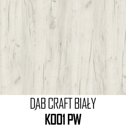 Sieninė baldų lentyna, pakabinama, 3 vnt. komplektas, Ąžuolas Kraft Baltas + kaiščiai