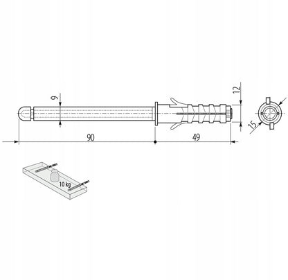 Sieninių baldų lentynų komplektas, 3 vnt., pakabinamos, dūminė žalia