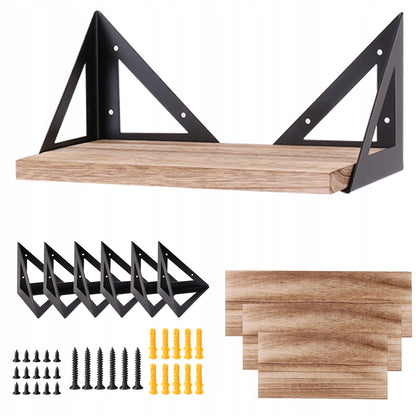 Pakabinama metalinė loft stiliaus lentyna ant sienos, 3 vnt.