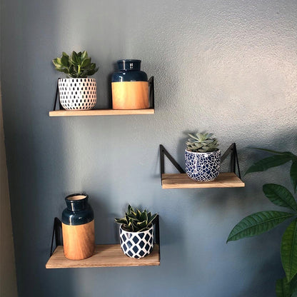 Pakabinama metalinė loft stiliaus lentyna ant sienos, 3 vnt.