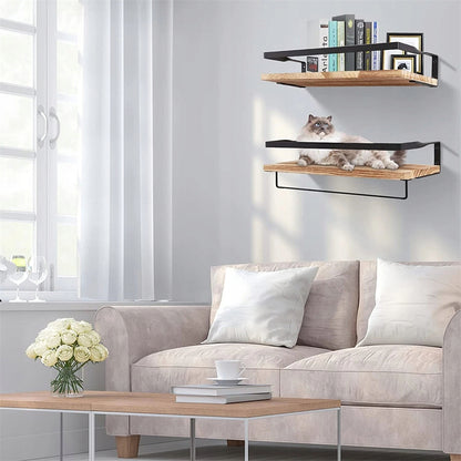 2 vnt. sieninės lentynos rinkinys, pakabinamos, su skersiniu, virtuvės sieninė lentyna