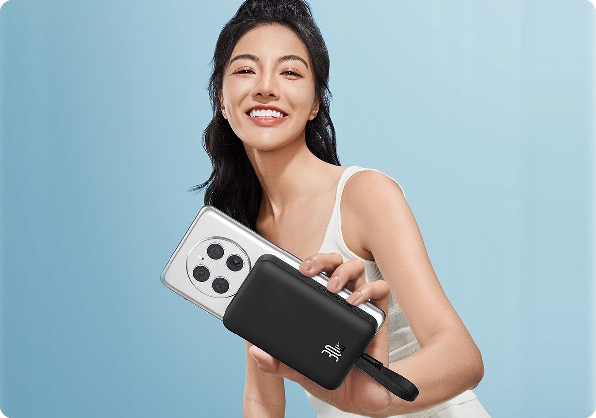 POWER BANK SU BASEUS KABELIU 10000MAH 30W USB-C MAGSAFE INDUKCINIS ĮKROVIMAS