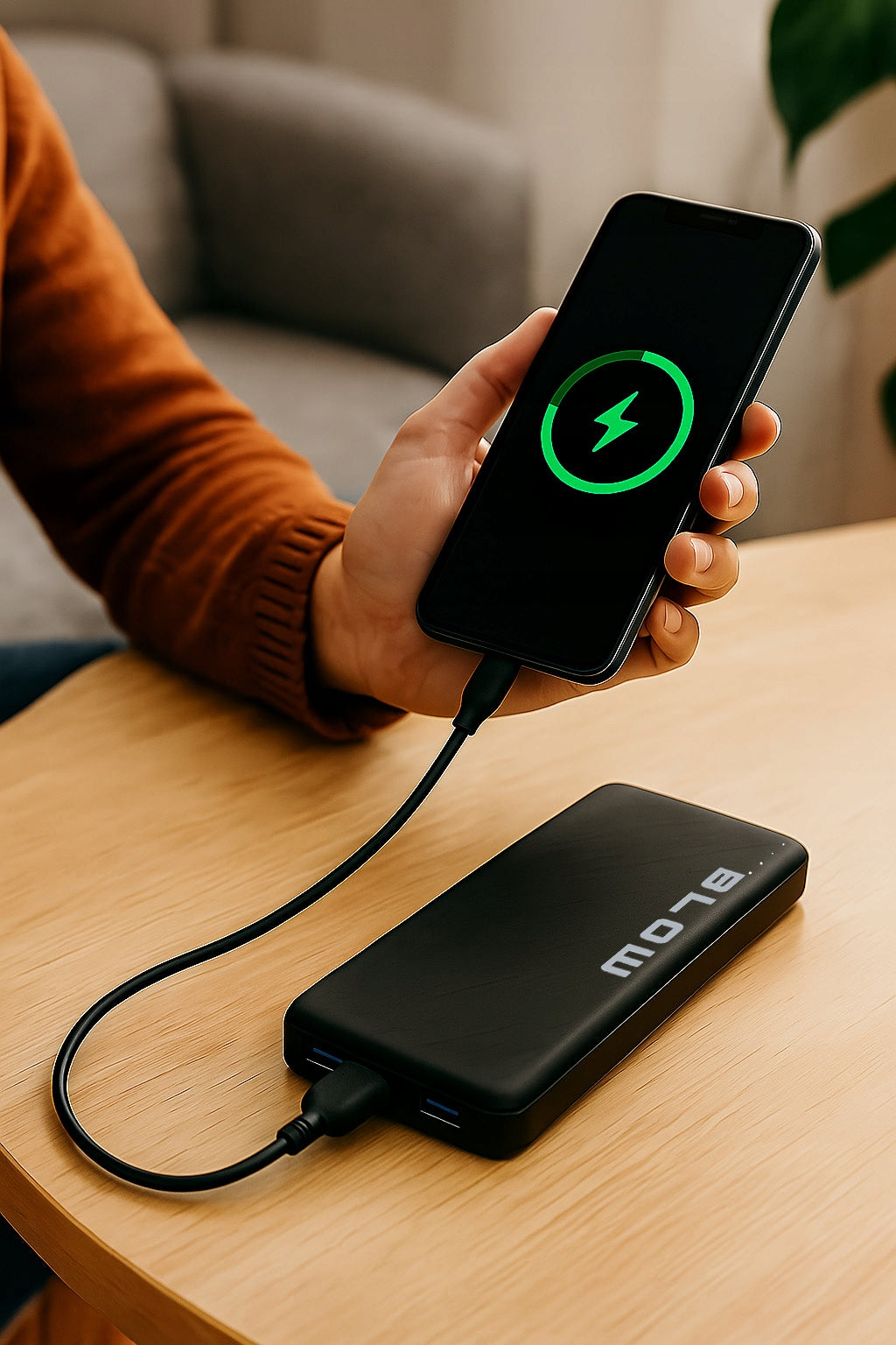 POWERBANK 10000 mAh POWER BANK USB Galingas Greitas Saugus Kelioninis Talpus