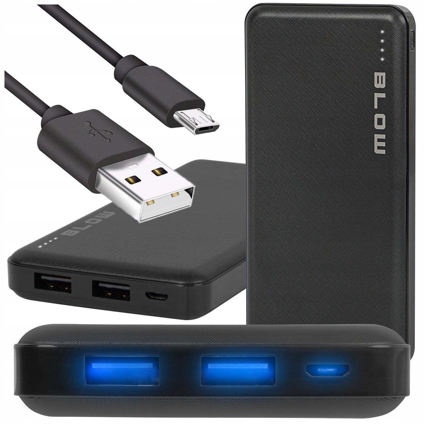 POWERBANK 10000 mAh POWER BANK USB Galingas Greitas Saugus Kelioninis Talpus