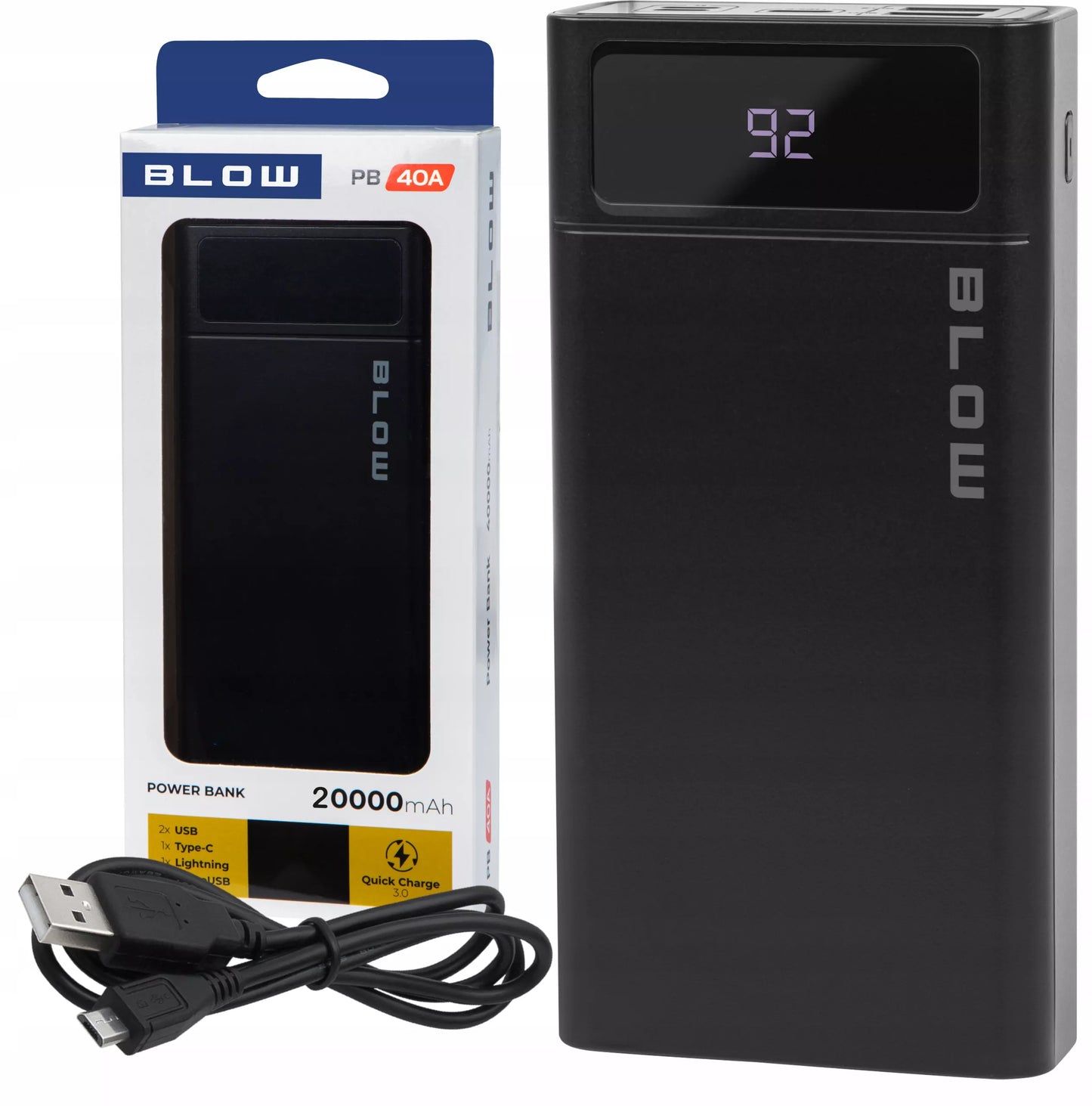 POWERBANK 20000 mAh 22,5W POWER BANK QC PD USB-C GREITAS SAUGUS TALPUS