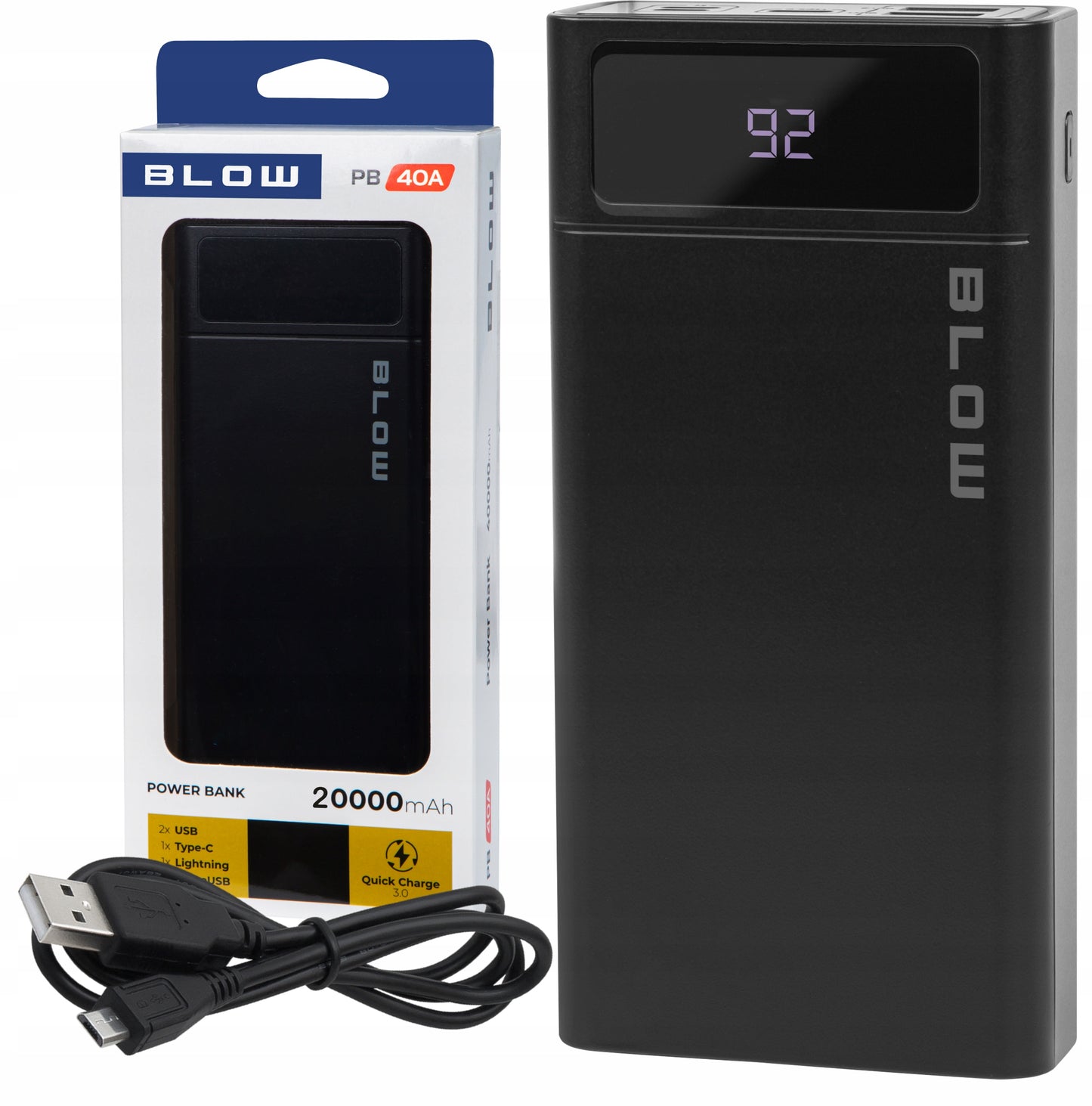 POWERBANK 20000 mAh 22,5W POWER BANK QC PD USB-C GREITAS SAUGUS TALPUS