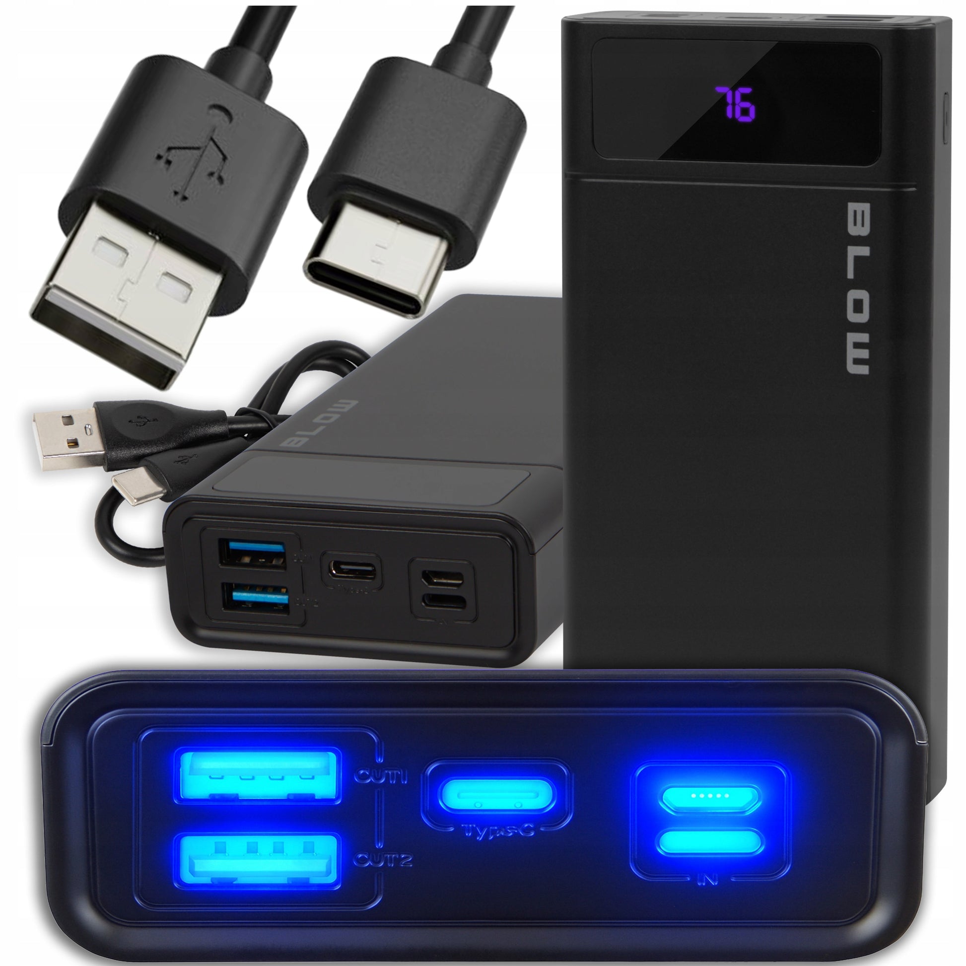 POWERBANK 20000 mAh 22,5W POWER BANK QC PD USB-C GREITAS SAUGUS TALPUS