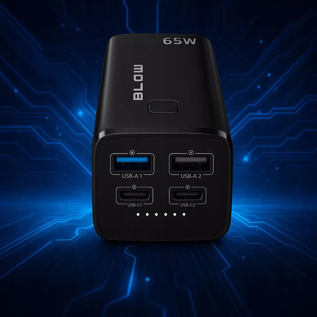 POWERBANK 20000 mAh 65W QC3.0 PD USB-C POWER BANK NEŠIOJAMAM KOMPIUTERIUI STIPRUS KELIONĖMS