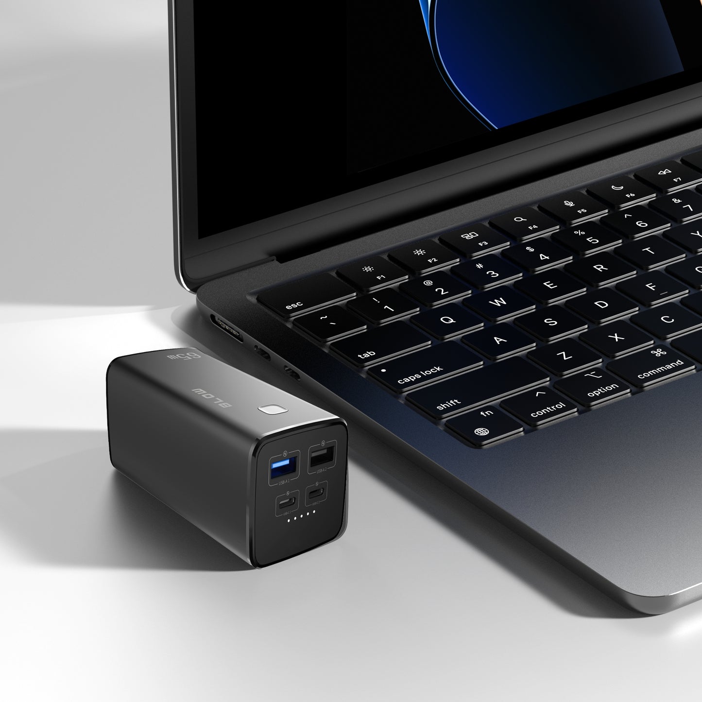 POWERBANK 20000 mAh 65W QC3.0 PD USB-C POWER BANK NEŠIOJAMAM KOMPIUTERIUI STIPRUS KELIONĖMS