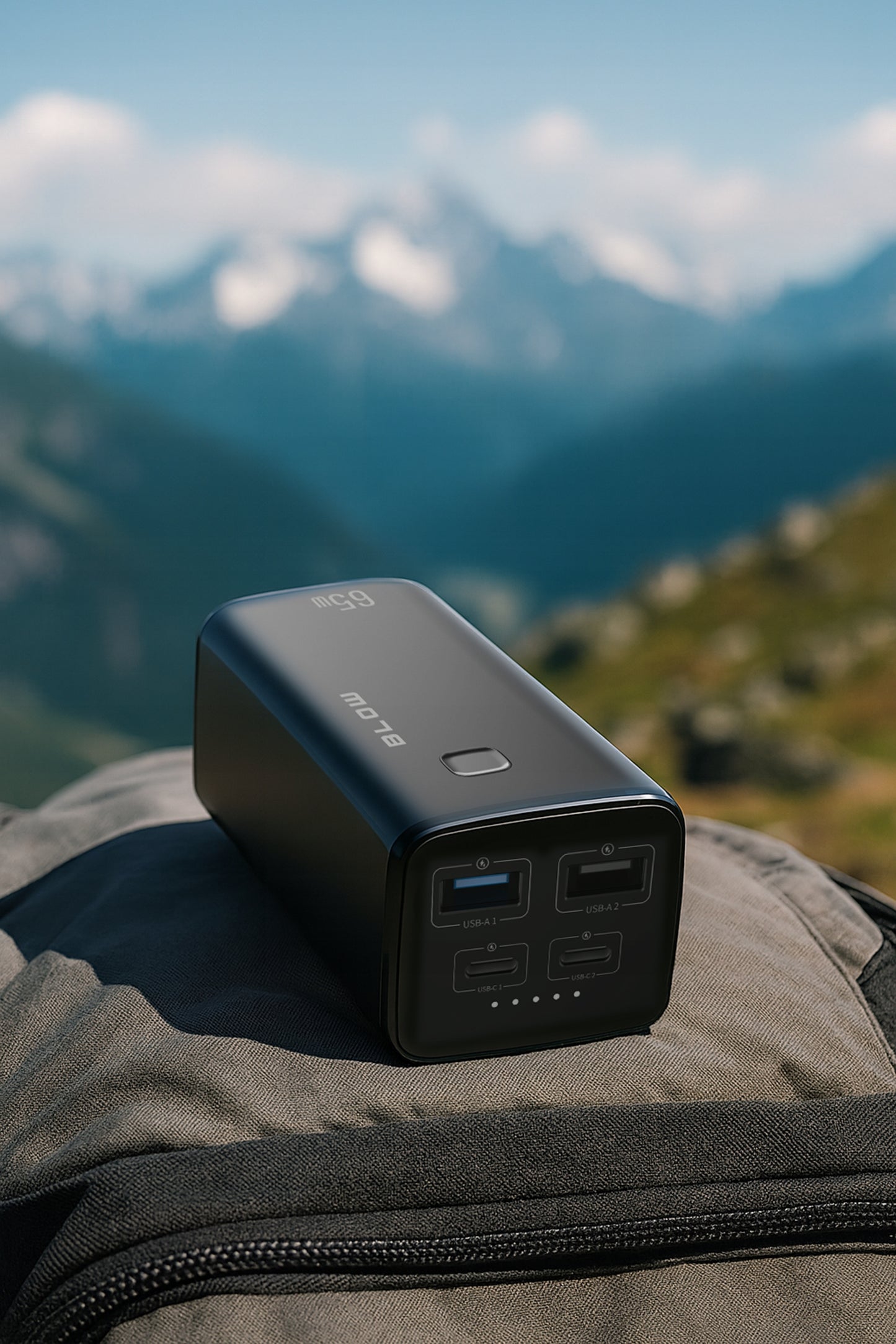 POWERBANK 20000 mAh 65W QC3.0 PD USB-C POWER BANK NEŠIOJAMAM KOMPIUTERIUI STIPRUS KELIONĖMS