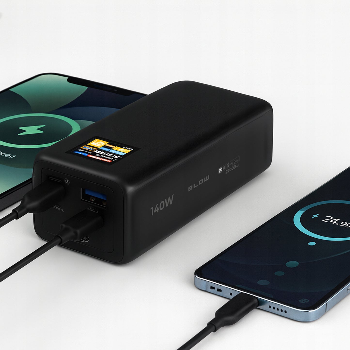 POWERBANK 27000 mAh 140W QC PD USB-C LCD POWER BANK SKIRKITE Janis LAPTOPUI