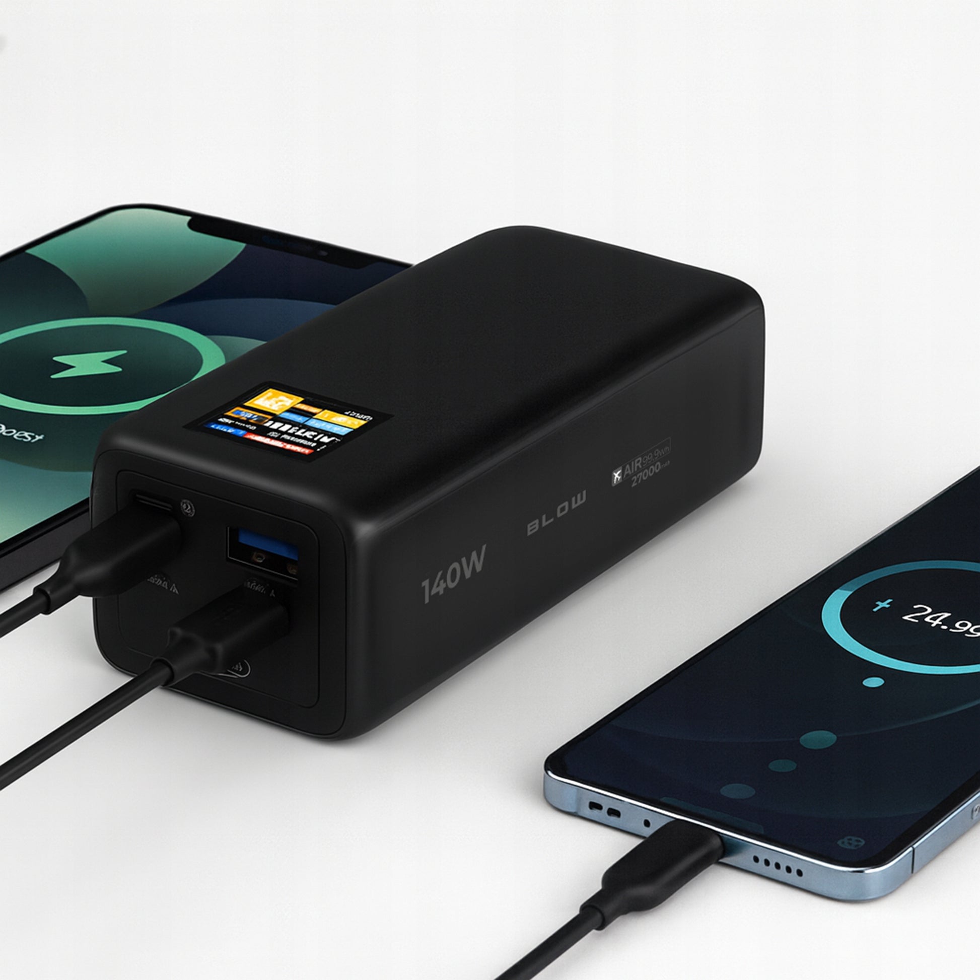 POWERBANK 27000 mAh 140W QC PD USB-C LCD POWER BANK SKIRKITE Janis LAPTOPUI