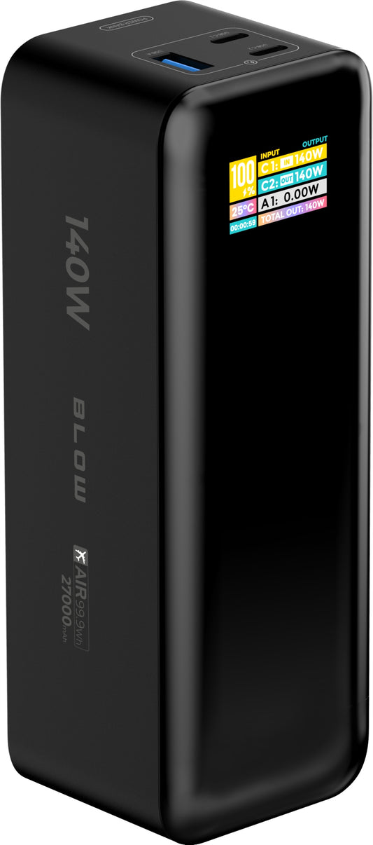 POWERBANK 27000 mAh 140W QC PD USB-C LCD POWER BANK SKIRKITE Janis LAPTOPUI