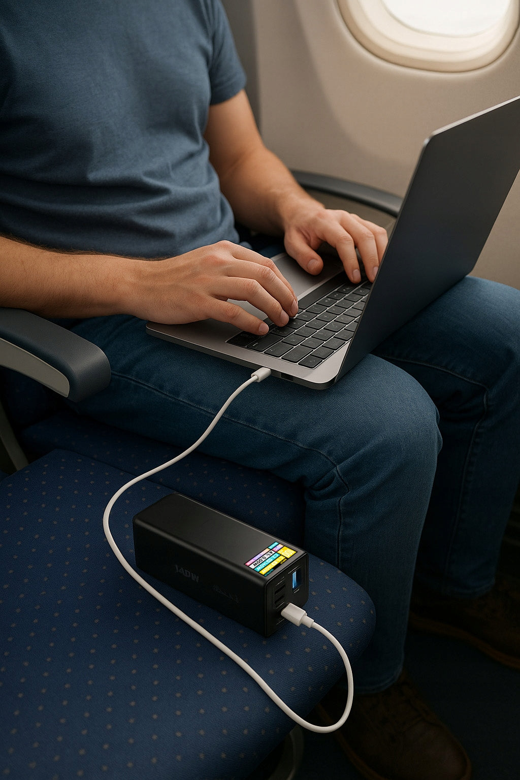 POWERBANK 27000 mAh 140W QC PD USB-C LCD POWER BANK SKIRKITE Janis LAPTOPUI