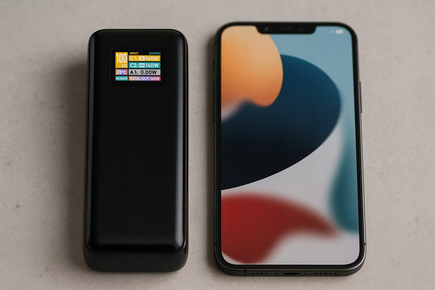 POWERBANK 27000 mAh 140W QC PD USB-C LCD POWER BANK SKIRKITE Janis LAPTOPUI