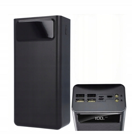 POWERBANK 50000MAH POWER BANK 4XUSB USB-C GALINGAS TURBO ĮKROVIMAS SU ŽIBINTUVĖLIU