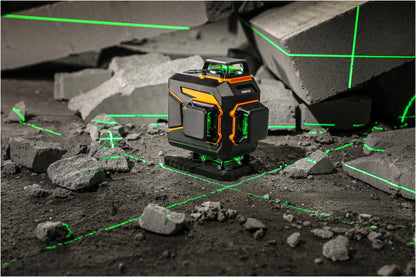 Lazerinis nivelyras 360° plokštumos 4D kryžminis lazeris Pro žalias DEKO