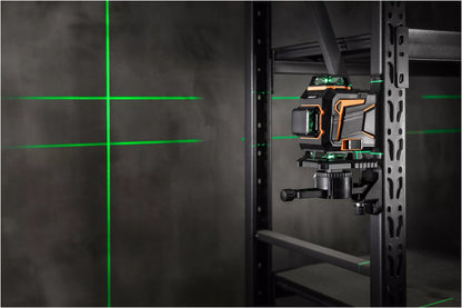 Lazerinis nivelyras 360° plokštumos 4D kryžminis lazeris Pro žalias DEKO