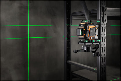 Lazerinis nivelyras 360° plokštumos 4D kryžminis lazeris Pro žalias DEKO