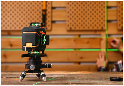 Lazerinis nivelyras 360° plokštumos 4D kryžminis lazeris Pro žalias DEKO