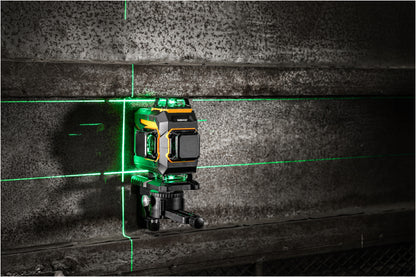 Lazerinis nivelyras 360° plokštumos 4D kryžminis lazeris Pro žalias DEKO