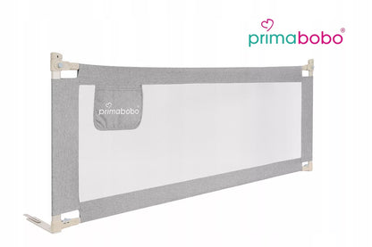 PRIMABOBO CLASSIC 140cm apsauginis lovytės bortelis vaikams, aukštas, pilkos spalvos
