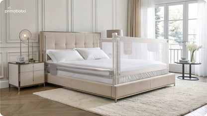 PRIMABOBO CLASSIC 180cm apsauginis lovos barjeras vaikams, aukštas, smėlio spalvos
