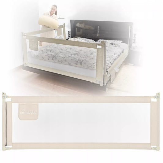 PRIMABOBO CLASSIC 180cm apsauginis lovos barjeras vaikams, aukštas, smėlio spalvos