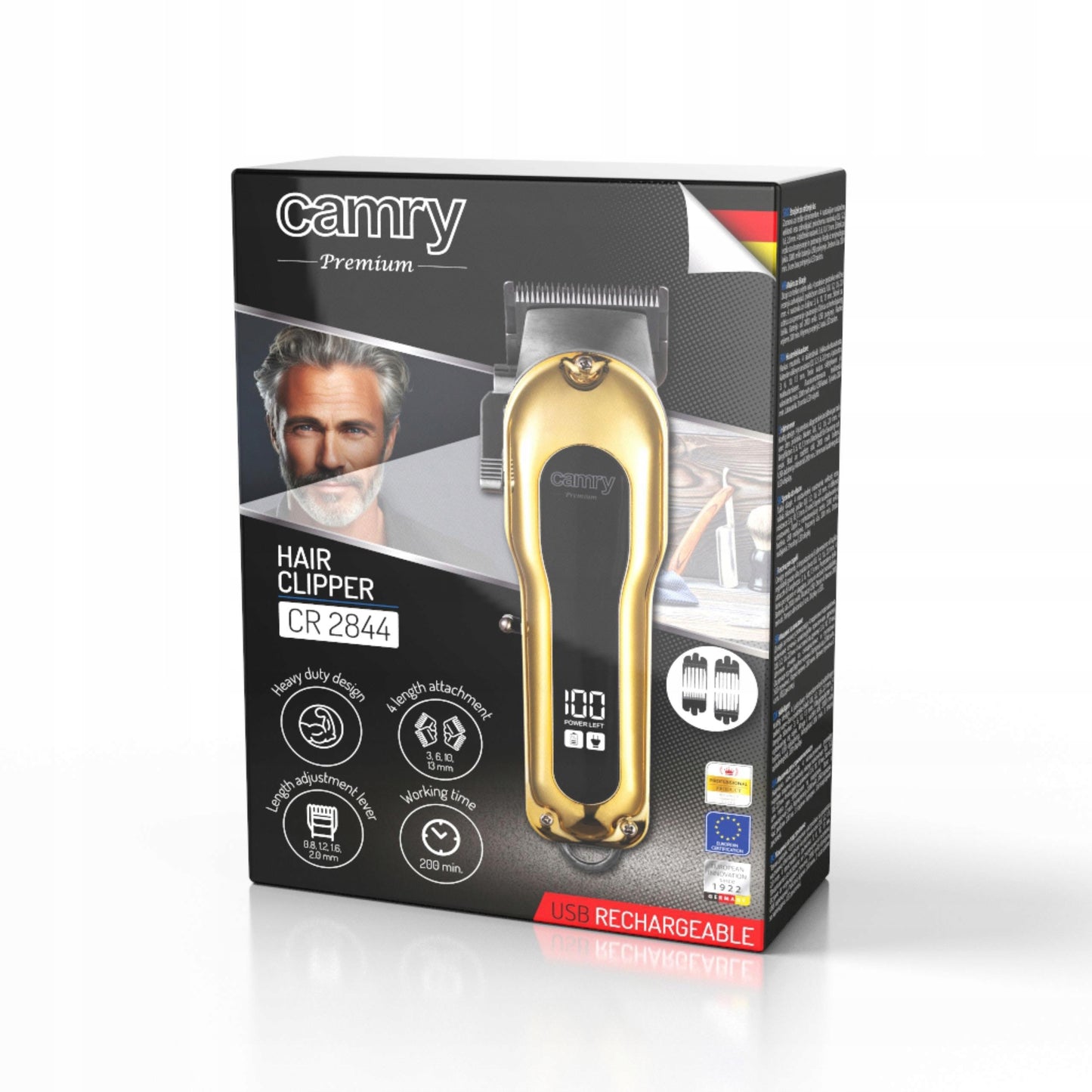 PROFESIONALI Belaidė Plaukų Kirpimo Mašinėlė su LCD ir Tonavimo Funkcija