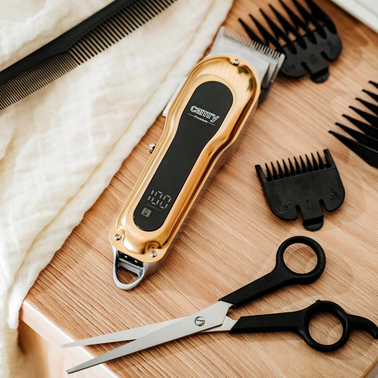 PROFESIONALI Belaidė Plaukų Kirpimo Mašinėlė su LCD ir Tonavimo Funkcija