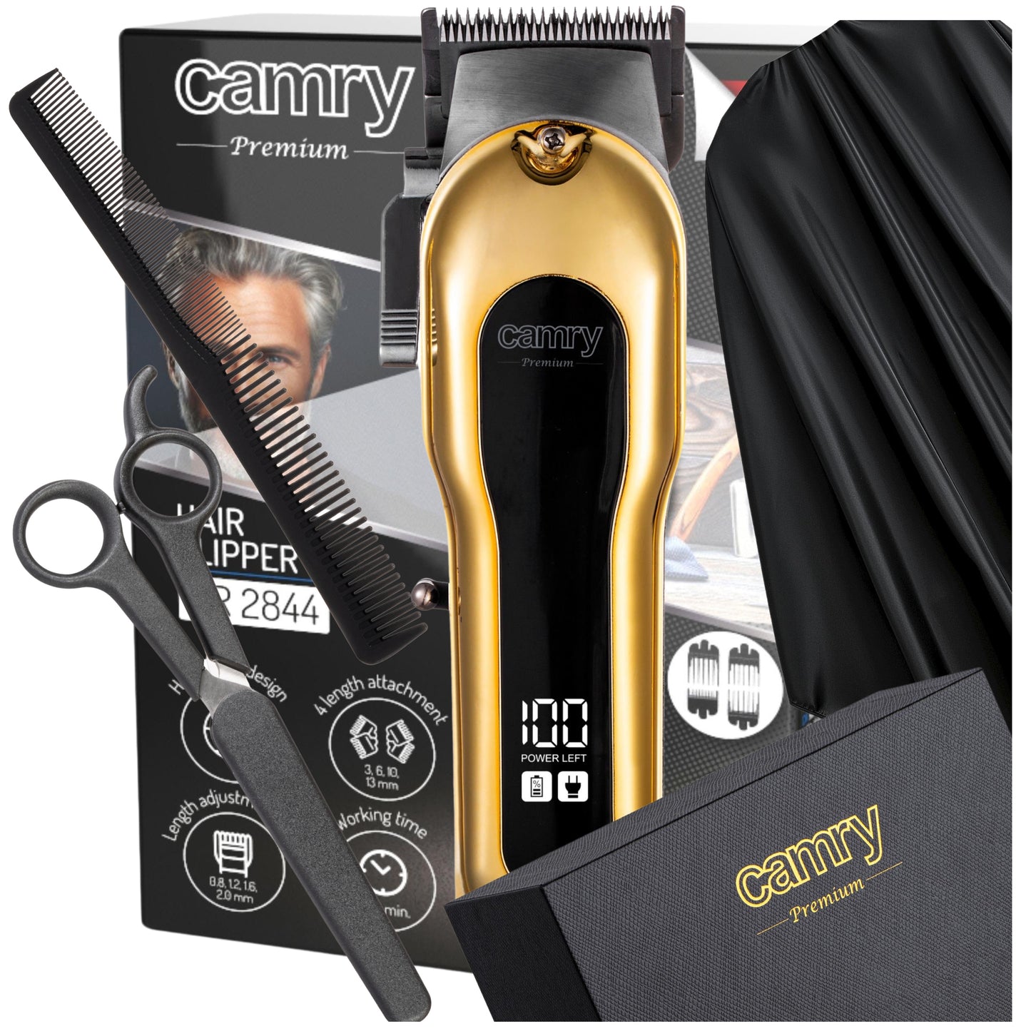 PROFESIONALI Belaidė Plaukų Kirpimo Mašinėlė su LCD ir Tonavimo Funkcija