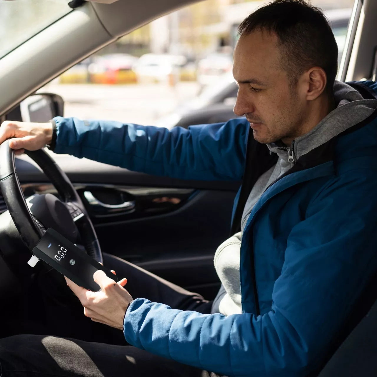 PROFESIONALUS ELEKTRONINIS ALKOMATAS TIKSLUS KALIBRAVIMAS + 5X PUČIAMIEJI PRIPARTUVAI