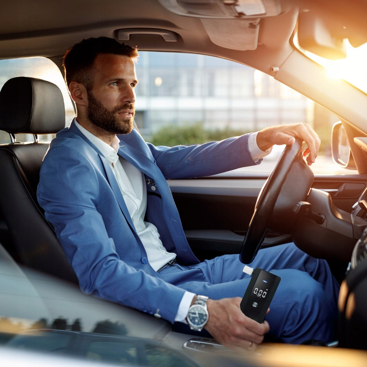 PROFESIONALUS ELEKTRONINIS ALKOMATAS TIKSLUS KALIBRAVIMAS + 5X PUČIAMIEJI PRIPARTUVAI