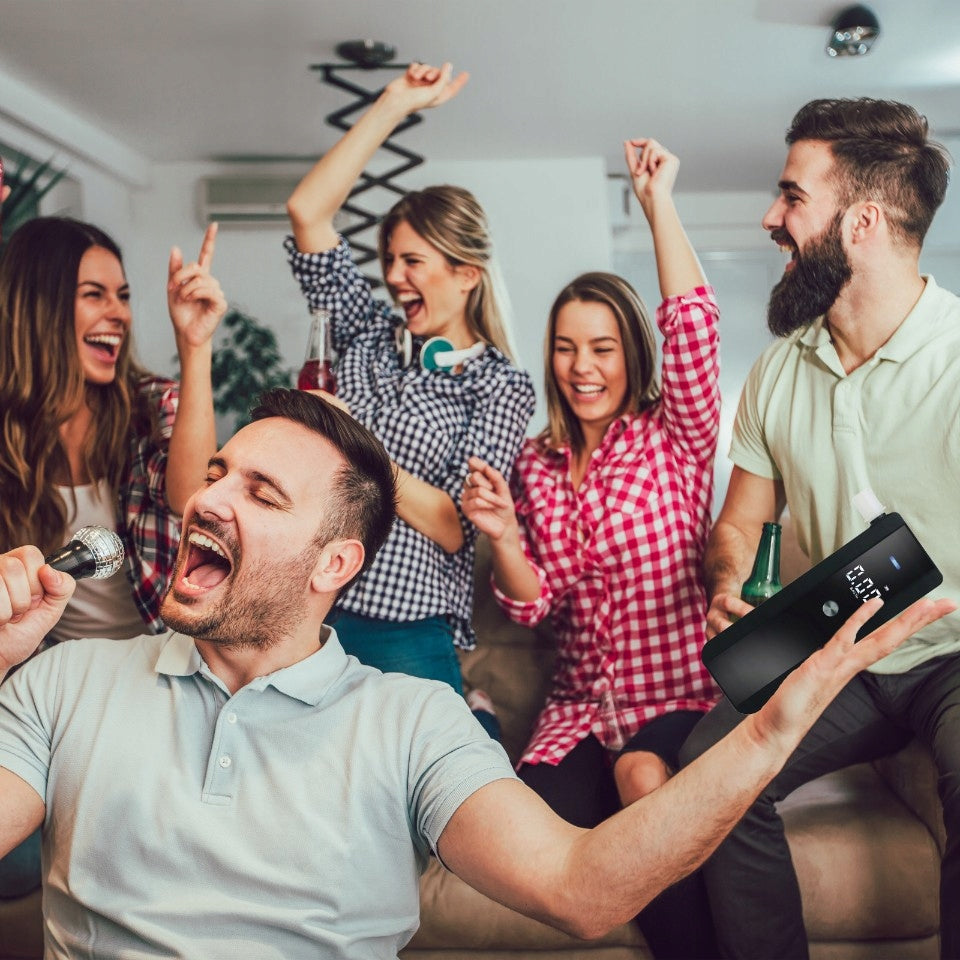 PROFESIONALUS ELEKTRONINIS ALKOMATAS TIKSLUS KALIBRAVIMAS + 5X PUČIAMIEJI PRIPARTUVAI