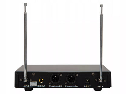 PROFESIONALUS MIKROFONAS 2vnt VHF IMTUVAS 6.3 JACK 50m KONFERENCIJAI, PASIRODYMUI