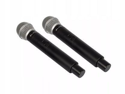 PROFESIONALUS MIKROFONAS 2vnt VHF IMTUVAS 6.3 JACK 50m KONFERENCIJAI, PASIRODYMUI