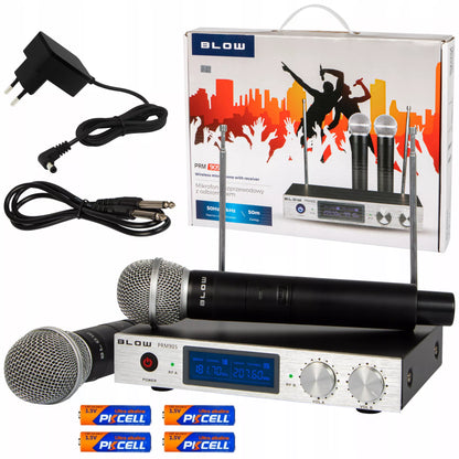 PROFESIONALUS MIKROFONAS 2vnt VHF IMTUVAS 6.3 JACK 50m KONFERENCIJAI, PASIRODYMUI