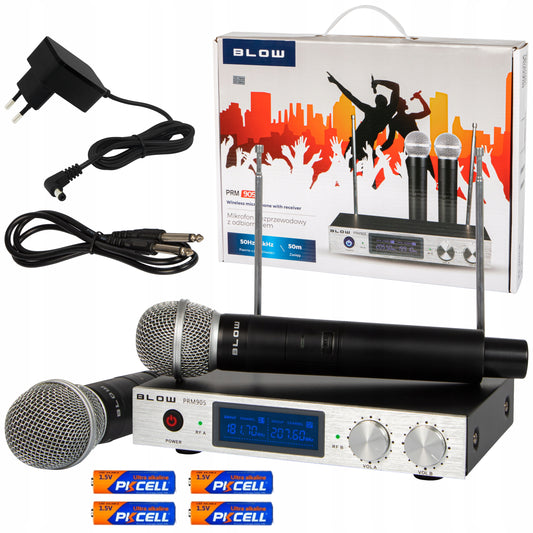 PROFESIONALUS MIKROFONAS 2vnt VHF IMTUVAS 6.3 JACK 50m KONFERENCIJAI, PASIRODYMUI