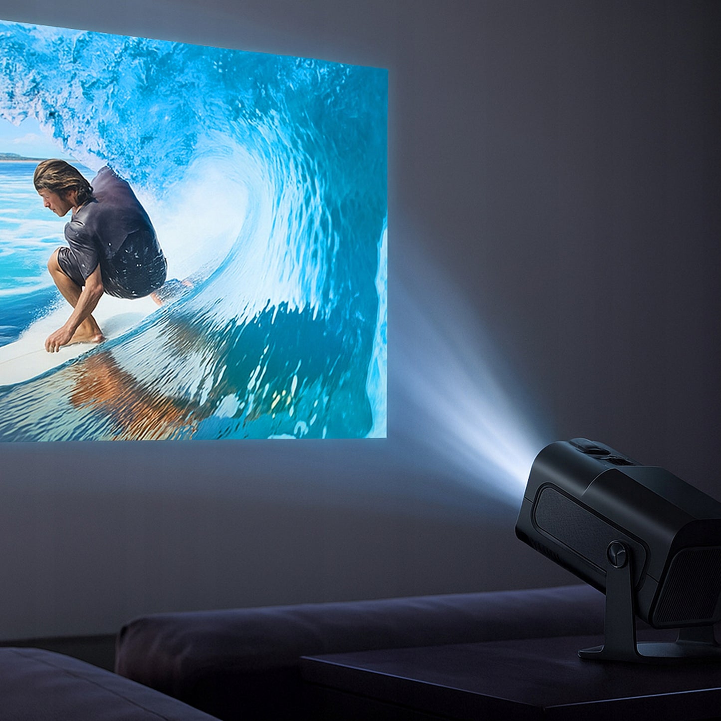 PROJEKTORIUS MINI 4K ANDROID LED WIFI NEŠIOJAMASIS FULL HD HY320 USB JACK