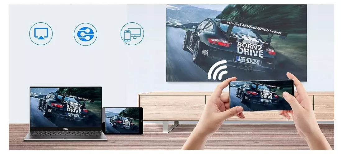 PROJEKTORIUS ANDROID TV WIFI FHD 4K PORTABLE 12000 lm VIZIO X1 Naujiena
