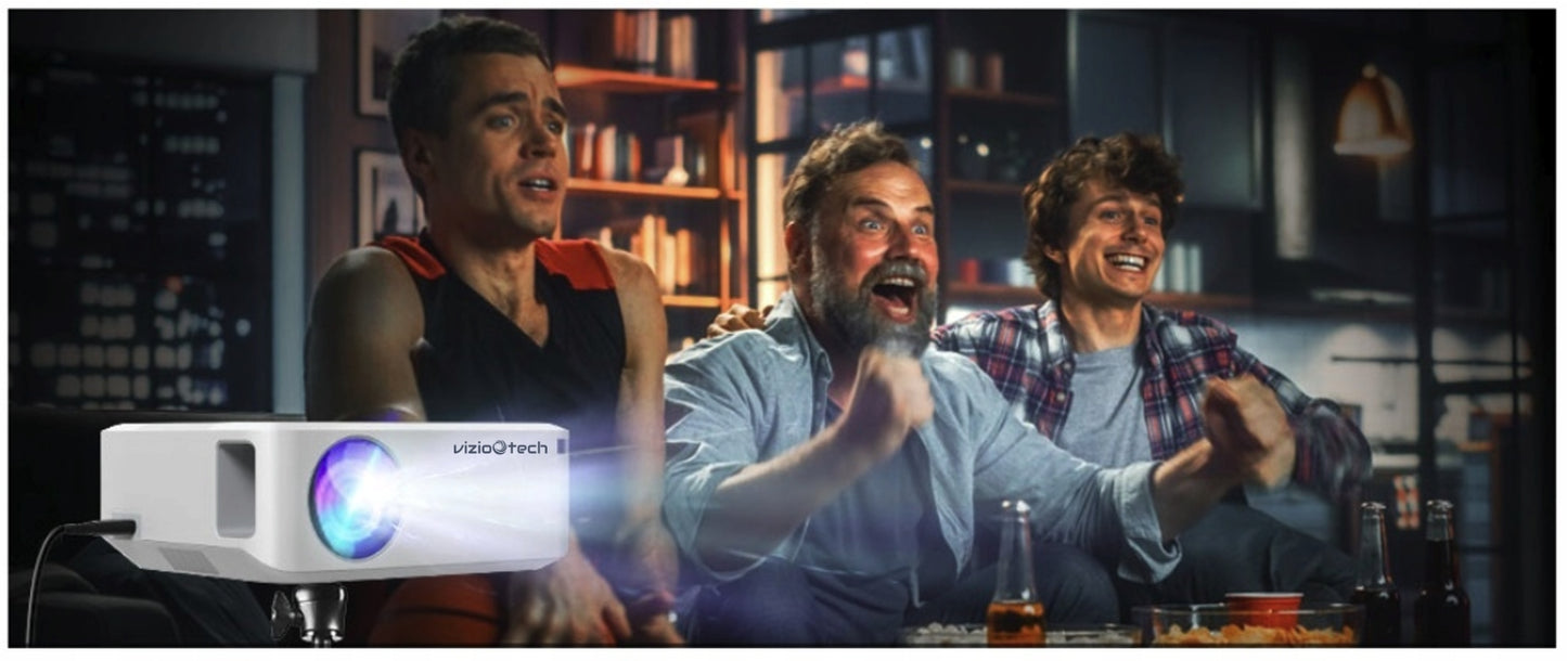 PROJEKTORIUS ANDROID TV WIFI FHD 4K PORTABLE 12000 lm VIZIO X1 Naujiena